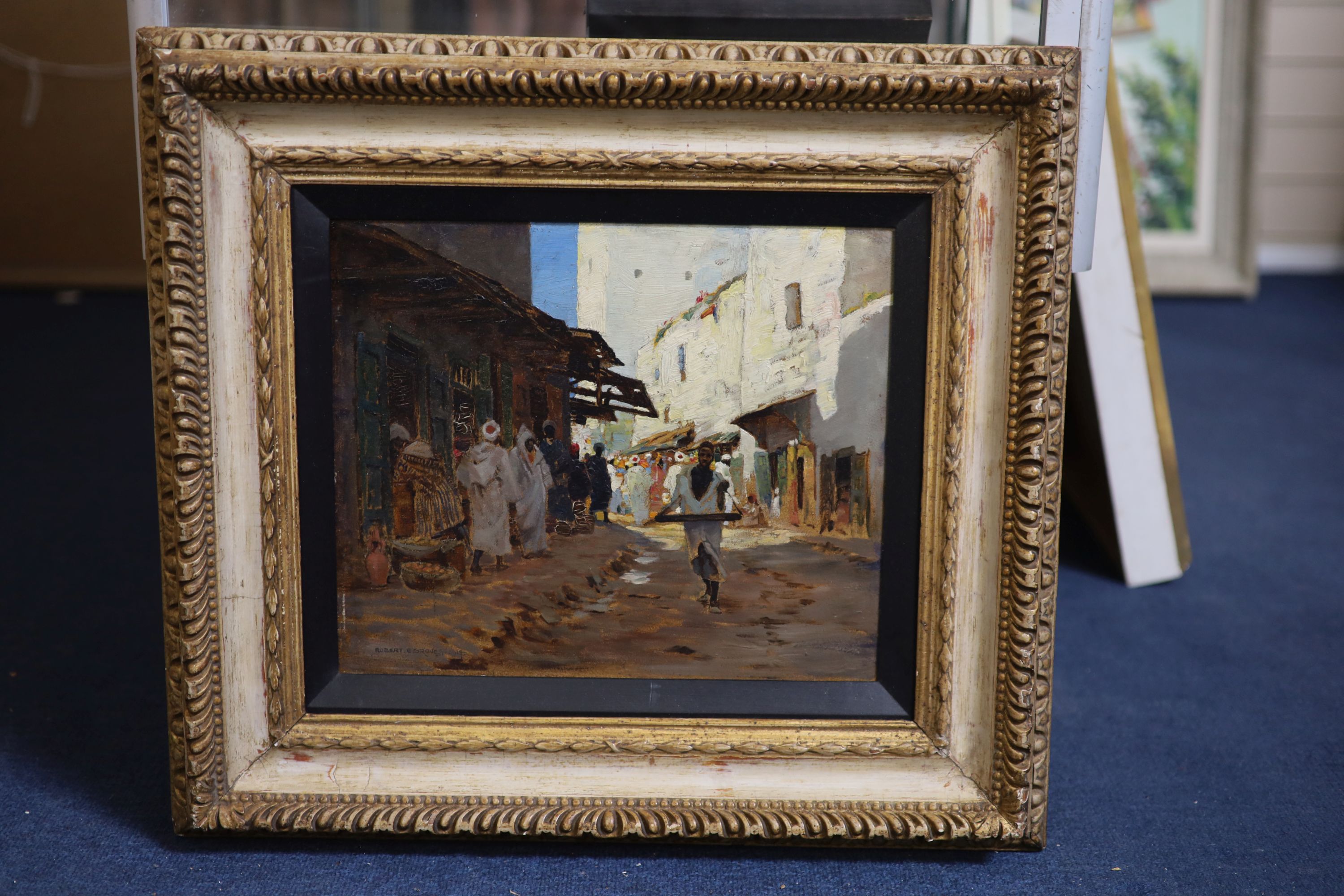 Robert E. Groves (1866-1944), In Casablanca, Morocco, oil on board, 29 x 34.5